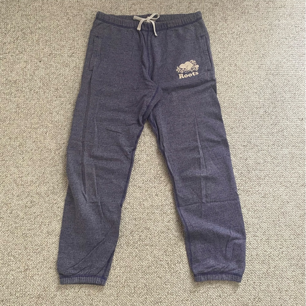 Roots Heather Purple Logo Sweatpants